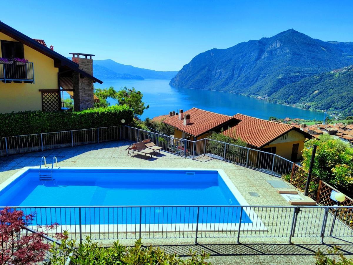 Happy Guest Apartments - Lake Panorama & Pool Riva di Solto Exteriör bild
